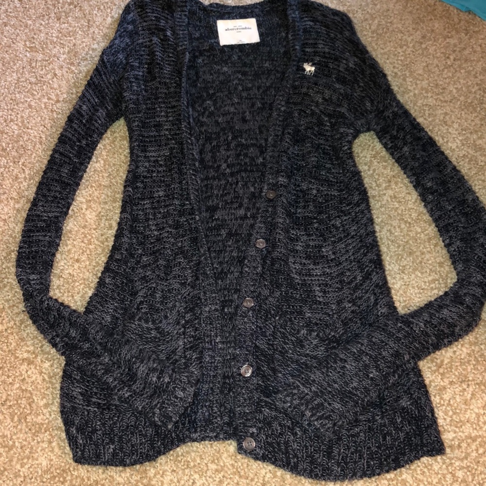 Heathered Navy cardigan